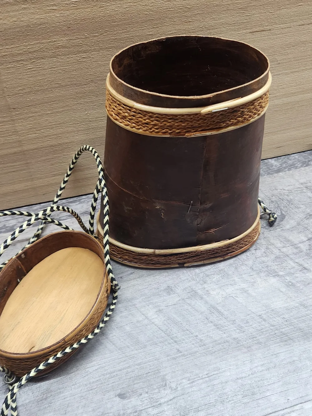 Handcrafted Brown Woven Crossbody Bag